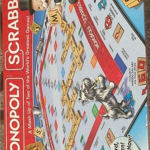 Monopoly Scrabble Board Game - Red and White